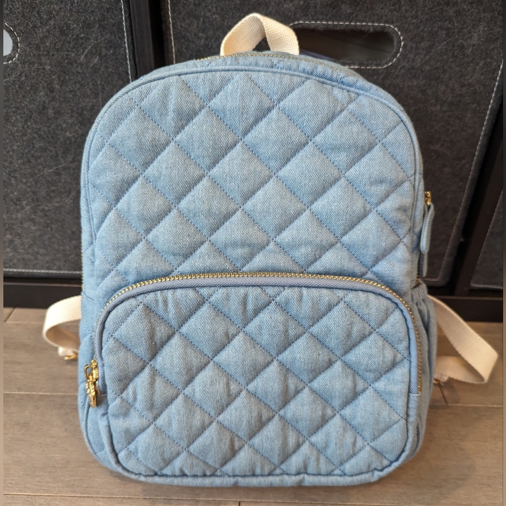 Stoney Clover Lane quilted denim backpack